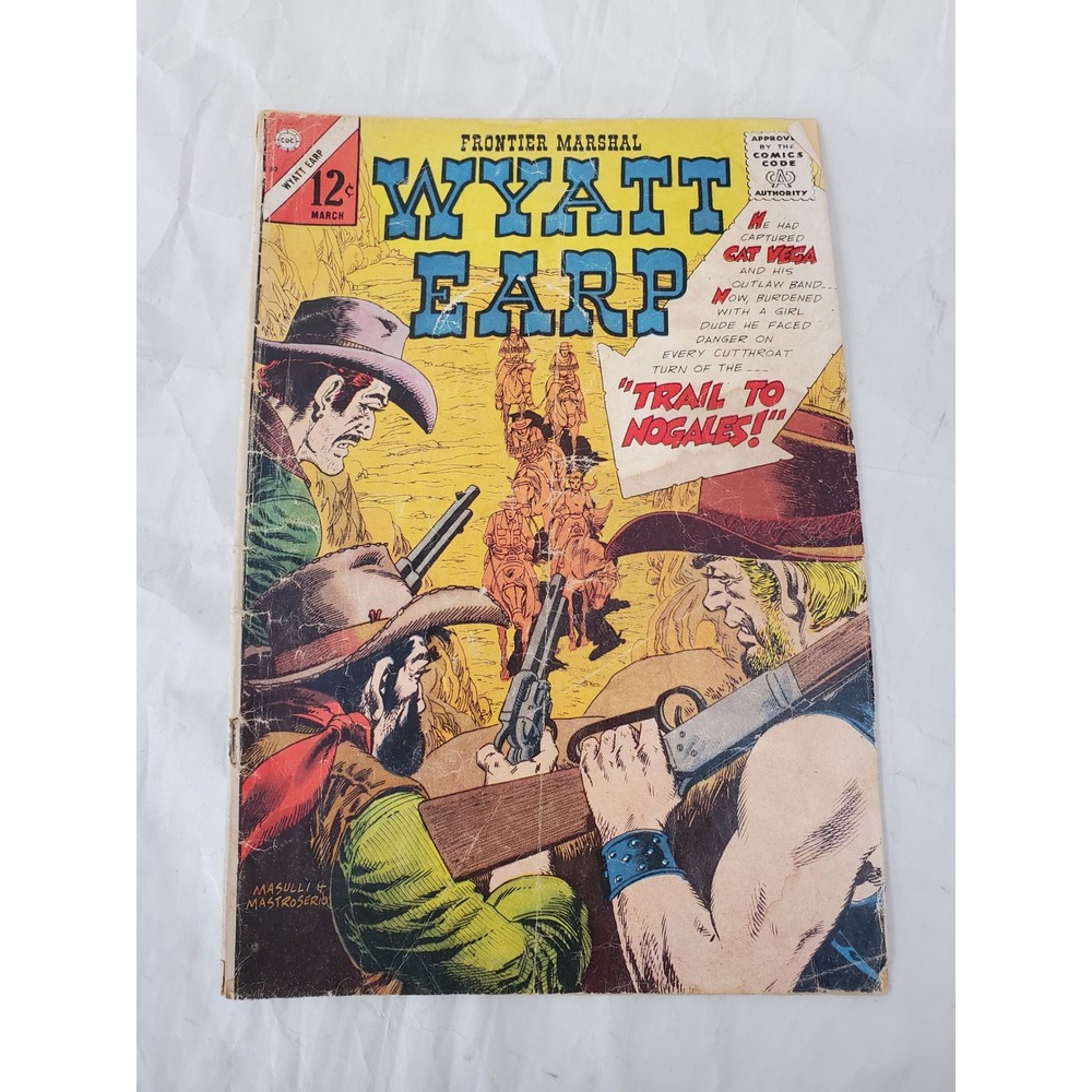 Wyatt Earp Frontier Marshal 64 Charlton Comics 1966 Silver Age Western Cat Vega